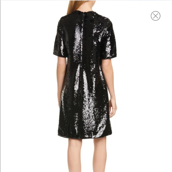 BOSS Dettia Short Sleeve Sequin Shift Dress NWT - Picture 3 of 13